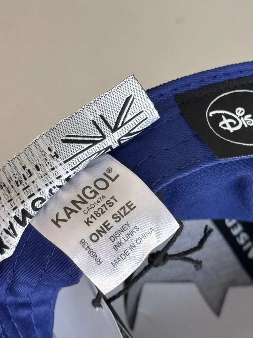 Kangol x Disney Ink Links Mickey Mouse Embroidered Snapback Baseball Cap NWT